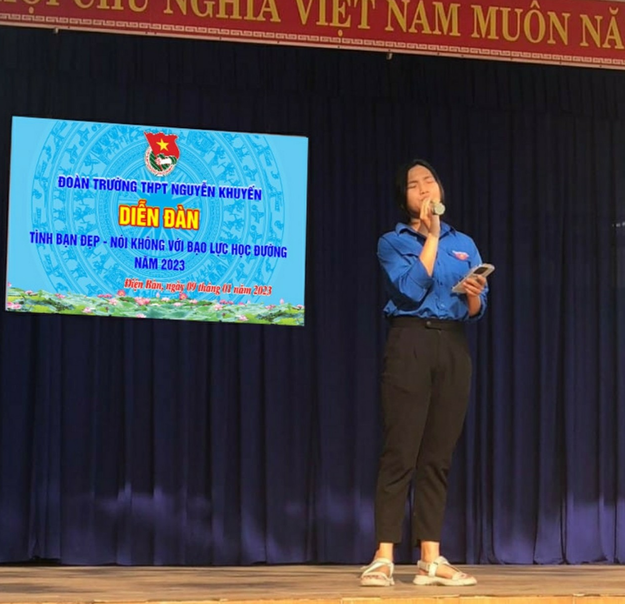 Đoàn Trường THPT Nguyễn Khuyến tổ chức Diễn đàn tình bạn đẹp nói không với bạo lực học đường năm 2023