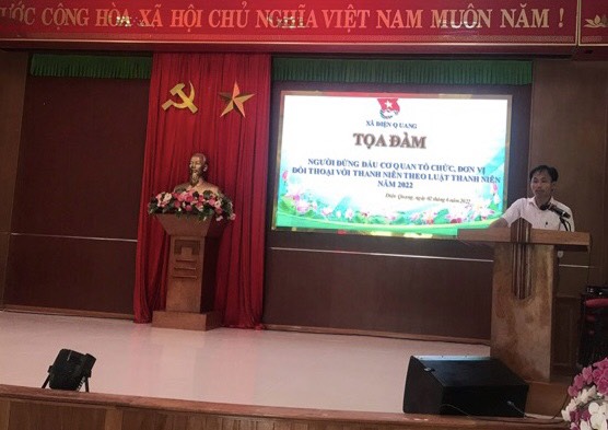 Xã Điện Quang tổ chức đối thoại giữa lãnh đạo xã với thanh niên năm 2022