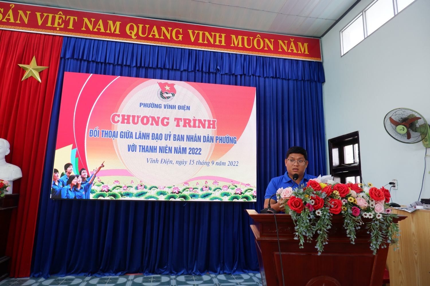Ban Chấp hành Phường Vĩnh Điện tổ chức chương trình “Đối thoại giữa lãnh đạo UBND phường với đoàn viên thanh niên phường năm 2022