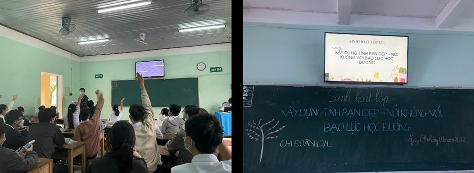 Đoàn trường THPT Nguyễn Duy Hiệu tổ chức Diễn đàn "Xây dựng tình bạn đẹp - Nói không với bạo lực học đường" năm học 2021 - 2022